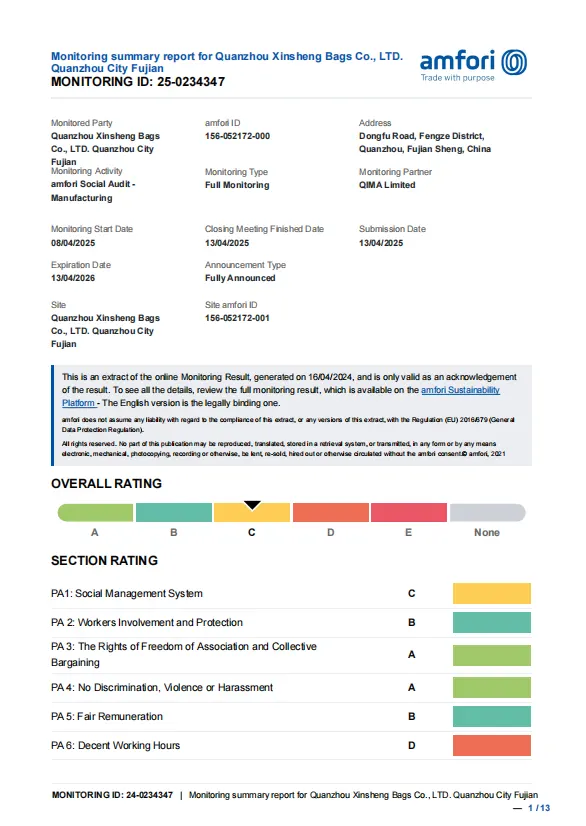 Qualification Certificate